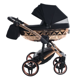 Junama mirror black — pram & pushchair set, made in Europe | Butterflies Baby UK