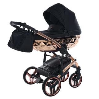Junama mirror black — pram & pushchair set, made in Europe | Butterflies Baby UK