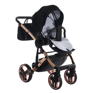 Junama mirror black — pram & pushchair set, made in Europe | Butterflies Baby UK