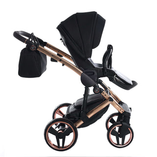 Junama mirror black — pram & pushchair set, made in Europe | Butterflies Baby UK