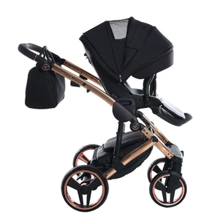 Junama mirror black — pram & pushchair set, made in Europe | Butterflies Baby UK