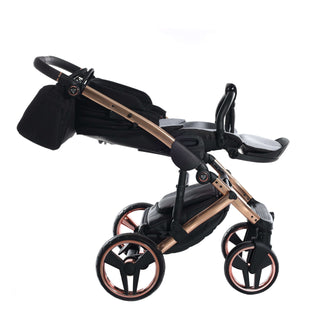 Junama mirror black — pram & pushchair set, made in Europe | Butterflies Baby UK