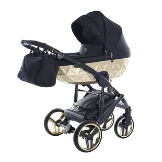 Junama fluo black — pram & pushchair set, made in Europe | Butterflies Baby UK
