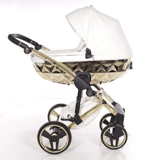 Junama mirror white — pram & pushchair set, made in Europe | Butterflies Baby UK