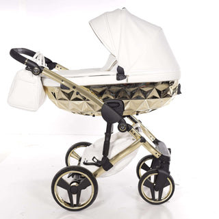 Junama mirror white — pram & pushchair set, made in Europe | Butterflies Baby UK