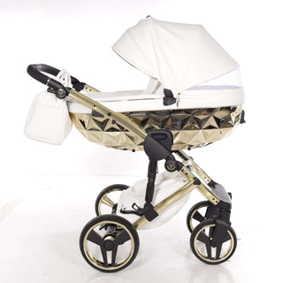 Junama mirror white — pram & pushchair set, made in Europe | Butterflies Baby UK