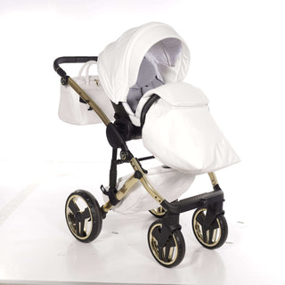 Junama mirror white — pram & pushchair set, made in Europe | Butterflies Baby UK
