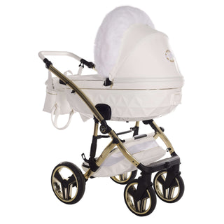 Junama white — pram & pushchair set, made in Europe | Butterflies Baby UK