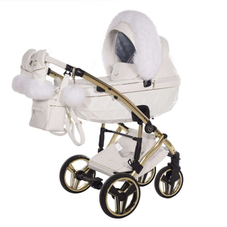 Junama white — pram & pushchair set, made in Europe | Butterflies Baby UK