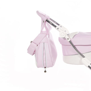 Junama glitter pink dolls pram in pink — foldable toy pram with adjustable handle | Butterflies Baby UK