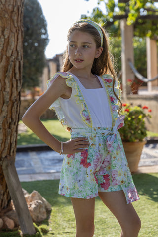 Rochy SS25 Margarita Green & Lemon Floral Playsuit 25310