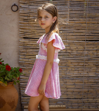 Rochy SS25 Rosa Pink Tweed Dress 25341