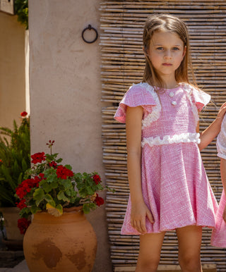 Rochy SS25 Rosa Pink Tweed Dress 25341