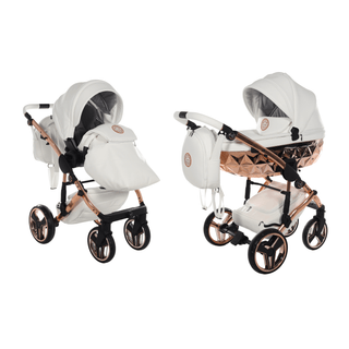 Junama white — pram & pushchair set, made in Europe | Butterflies Baby UK