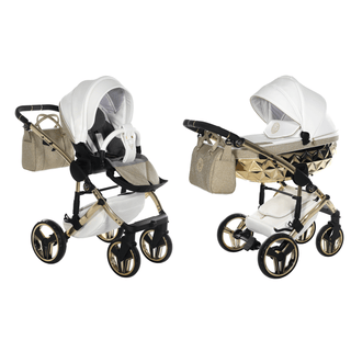 Junama glitter gold — pram & pushchair set, made in Europe | Butterflies Baby UK
