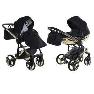 Junama mirror black — pram & pushchair set, made in Europe | Butterflies Baby UK