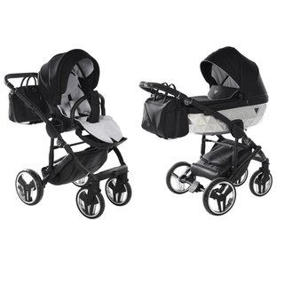 Junama fluo silver — pram & pushchair set, made in Europe | Butterflies Baby UK