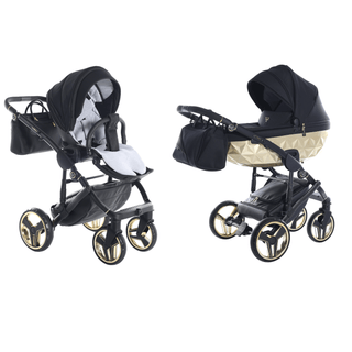 Junama fluo black — pram & pushchair set, made in Europe | Butterflies Baby UK