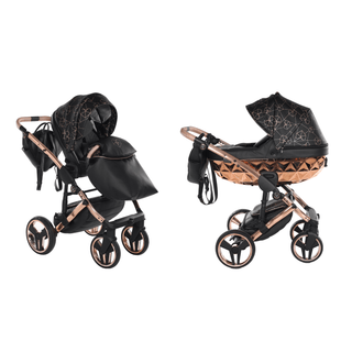 Junama black — pram & pushchair set, made in Europe | Butterflies Baby UK