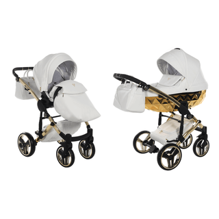 Junama mirror white — pram & pushchair set, made in Europe | Butterflies Baby UK
