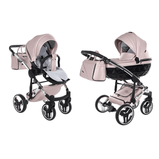 Junama fluo pink — pram & pushchair set, made in Europe | Butterflies Baby UK