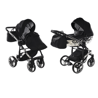 Junama mirror silver — pram & pushchair set, made in Europe | Butterflies Baby UK