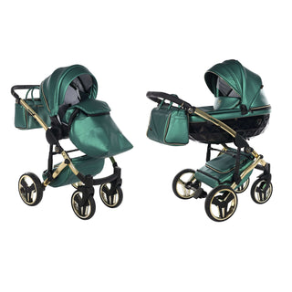 Junama fluo green — pram & pushchair set, made in Europe | Butterflies Baby UK