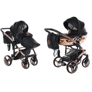 Junama black — pram & pushchair set, made in Europe | Butterflies Baby UK