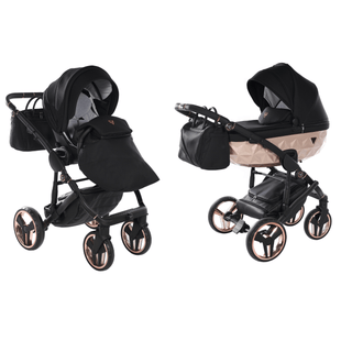 Junama fluo black — pram & pushchair set, made in Europe | Butterflies Baby UK