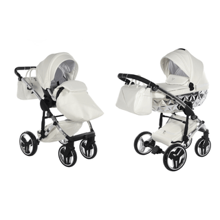 Junama mirror silver — pram & pushchair set, made in Europe | Butterflies Baby UK