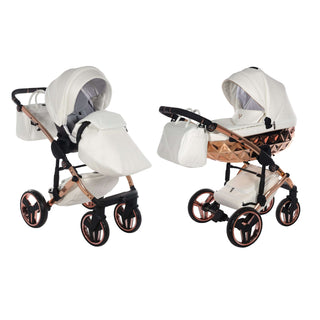 Junama mirror white — pram & pushchair set, made in Europe | Butterflies Baby UK