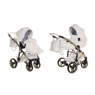 Junama white — pram & pushchair set, made in Europe | Butterflies Baby UK