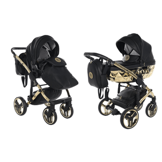 Junama black — pram & pushchair set, made in Europe | Butterflies Baby UK