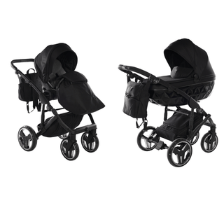 Junama core black — pram & pushchair set, made in Europe | Butterflies Baby UK