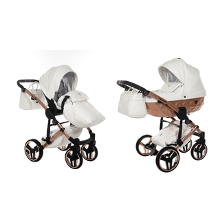Junama Fluo Rose Gold — 2-in-1 travel system, made in Europe | Butterflies Baby UK