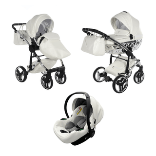 Junama mirror silver — pram & pushchair set, made in Europe | Butterflies Baby UK