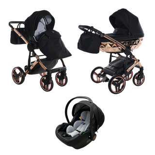 Fluo Individual Mirror Black & Rose Gold