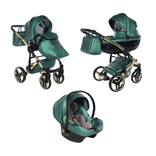Junama fluo green — pram & pushchair set, made in Europe | Butterflies Baby UK