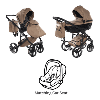 Junama core sand — pram & pushchair set, made in Europe | Butterflies Baby UK