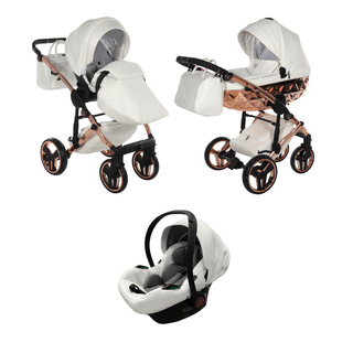 Junama mirror white — pram & pushchair set, made in Europe | Butterflies Baby UK