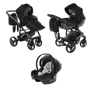 Junama black — pram & pushchair set, made in Europe | Butterflies Baby UK