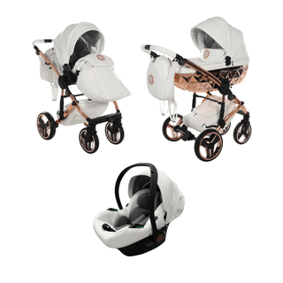 Junama white — pram & pushchair set, made in Europe | Butterflies Baby UK