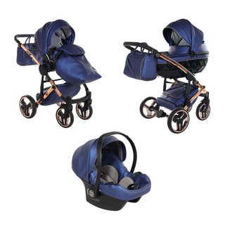 Junama fluo navy — pram & pushchair set, made in Europe | Butterflies Baby UK
