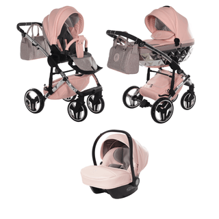 Junama glitter pink — pram & pushchair set, made in Europe | Butterflies Baby UK