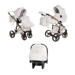 Junama white — pram & pushchair set, made in Europe | Butterflies Baby UK