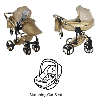 Junama gold — pram & pushchair set, made in Europe | Butterflies Baby UK