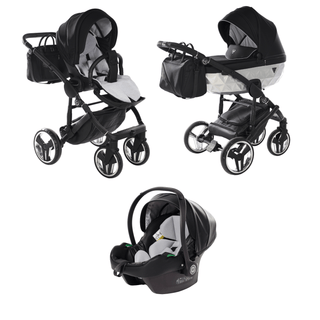 Junama fluo silver — pram & pushchair set, made in Europe | Butterflies Baby UK