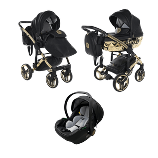 Junama black — pram & pushchair set, made in Europe | Butterflies Baby UK