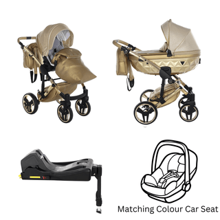Junama gold — pram & pushchair set, made in Europe | Butterflies Baby UK