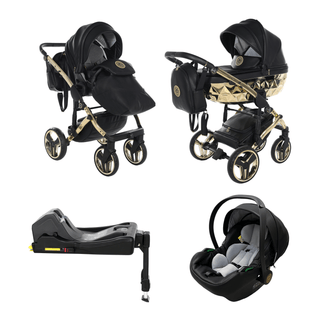 Junama black — pram & pushchair set, made in Europe | Butterflies Baby UK